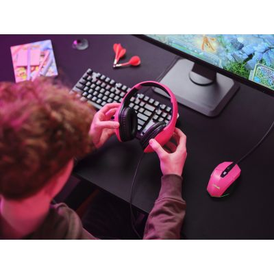 8. Słuchawki TRUST GXT415P ZIROX HEADSET - PINK 24992
