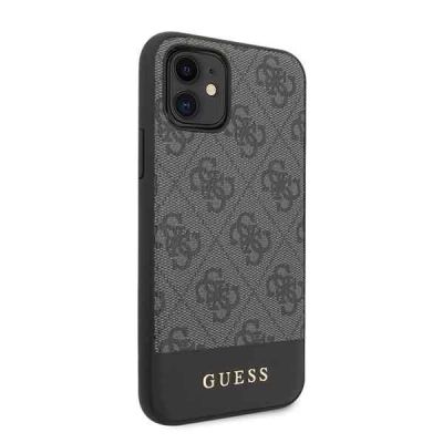 5. Etui Guess 4G Stripe Collection na iPhone 11 6,1" / Xr - szare
