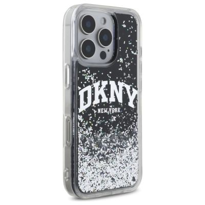 4. DKNY DKHCP16XLBNAEK iPhone 16 Pro Max     6.9" czarny/black hardcase Liquid Glitter Arch Logo