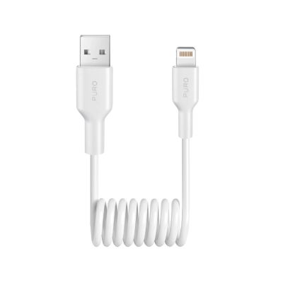 Kabel spiralny Puro 12W USB-A - Lightning 1m - biały