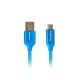 Kabel Lanberg Premium CA-USBM-20CU-0010-BL (USB 2.0 - Micro USB typu B ; 1m; kolor niebieski)
