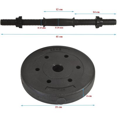 11. Hantel EBfit kompozytowy regulowany 10 kg