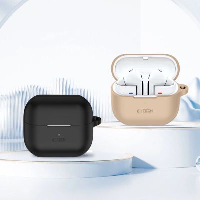 3. Etui Tech-Protect Silicone Hook na Samsung Galaxy Buds 3 / 3 Pro - brązowe