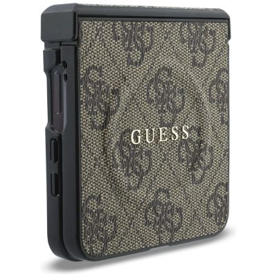 7. Etui Guess 4G Classic MagSafe na Samsung Galaxy Z Flip 8 - brązowe