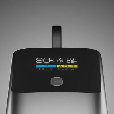 6. Powerbank SBS 10000mAh PD 20W z wyświetlaczem LCD i wbudowanym kablem USB-C - szary