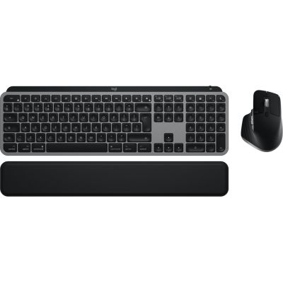 6. Logitech Master MX Keys S Combo for Mac klawiatura Dołączona myszka Dom/Biuro RF Wireless + Bluetooth QWERTY Amerykański międzynarodowy Aluminium, Czarny