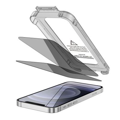 2. Szkło prywatyzujące Tech-Protect Quick Set Spy+ 2-pack na iPhone 12 / 12 Pro