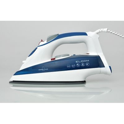 ELDOM ŻELAZKO PAROWE DA36 PRESS 2200W CERAMICZNA STOPA, ANTI-DRIP, SAMOOCZYSZCZANE STOPY,WYŻUT PARY 20G/MIN. UDERZENIE PARY,
