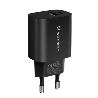 2. Ładowarka sieciowa Wozinsky WGWCB USB-A USB-C 20W - czarna