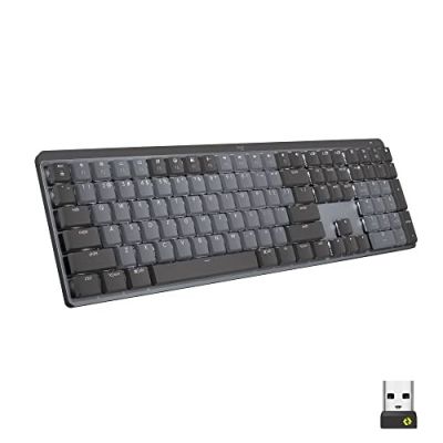 8. Logitech MX Mechanical klawiatura Biuro RF Wireless + Bluetooth QWERTZ Niemiecki Grafitowy, Szary