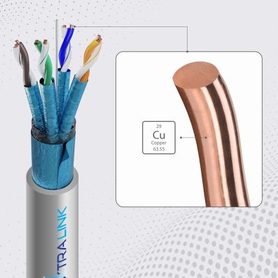 40. Extralink Kabel sieciowy skrętka CAT6A FTP (F/FTP) V2 Wewnętrzny 500M LSZH