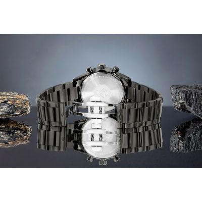 7. Zegarek Męski Giewont Chronograph Sapphire Czarny GW9140-B2