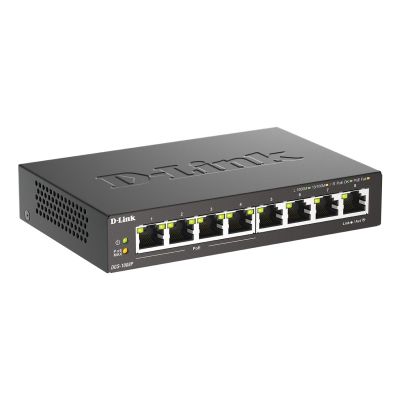 2. D-Link DGS-1008P/E łącza sieciowe Nie zarządzany L2 Obsługa PoE Czarny