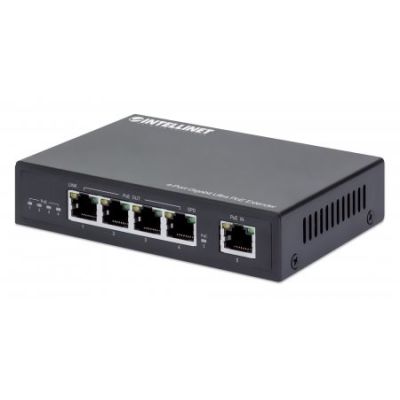 2. Intellinet 561617 przedłużacz sieciowy Nadajnik sieciowy Czarny 10, 100, 1000 Mbit/s