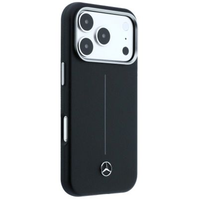 4. Etui Mercedes Leather Semi Wrap Iconic Line MagSafe na iPhone 17 Pro Max - czarne