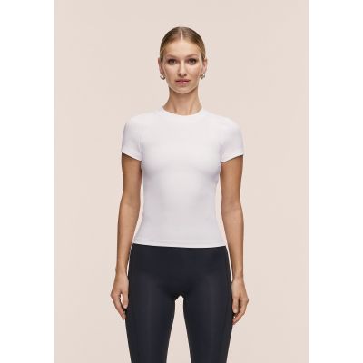 Koszulka damska CASALL Defined Rib Tee kolor biały