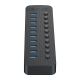 3. Hub Orico CT2U3-10AB 10x USB-A 3.0 z włącznikami - czarny