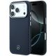 Etui Mercedes Leather Semi Wrap Wood Effect MagSafe na iPhone 17 Pro Max - granatowe