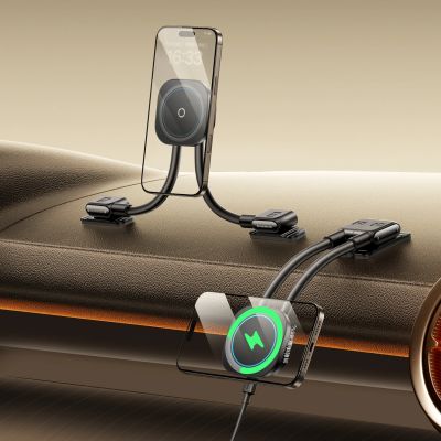11. Uchwyt Baseus PrimeTrip C03sPro samochodowy na deskę rozdzielczą z ładowarką indukcyjną przyklejany - czarny