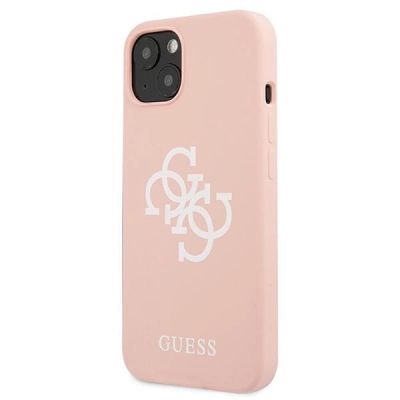 2. Etui Guess Silicone 4G Logo na iPhone 13 mini - różowe