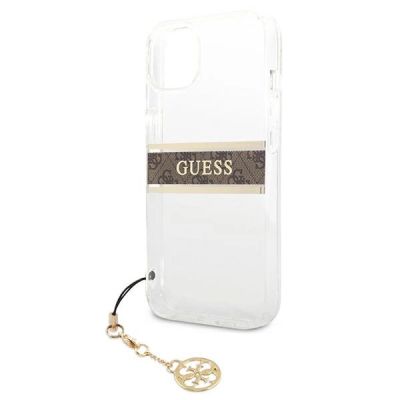 6. Etui Guess 4G Charms Collection na iPhone 13 mini - przezroczyste