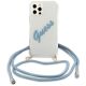 3. Etui Guess Script Vintage na iPhone 12 / iPhone 12 Pro - niebieskie
