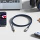 5. Kabel Wozinsky WAK-CJ USB-C do mini jack 3.5 mm adapter DAC 1 m - szary