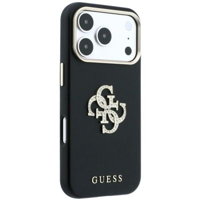 5. Etui Guess Smooth & Big Strass Logo & Strap do iPhone 18 Pro / 17 Pro czarny