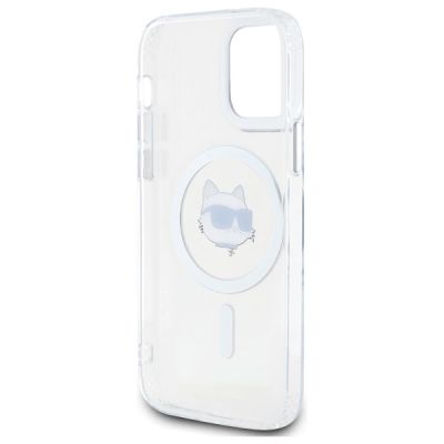 7. Etui Karl Lagerfeld IML Metal Choupette Head MagSafe na iPhone 12 - białe