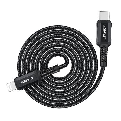 7. Kabel Acefast C4-01 Lightning - USB-C PD 30W 3A 480Mb/s 1,8m - czarny