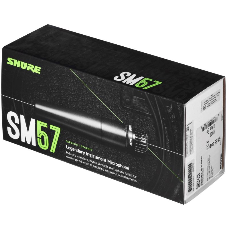 8. Shure SM57-LCE - Mikrofon dynamiczny, kardioidalny, instrumentalny, lektorski.