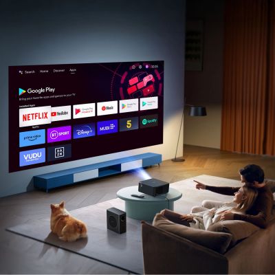 9. Projektor multimedialny Yaber K2s Pro LCD FullHD 1080p z głośnikami JBL i subwooferem - czarny