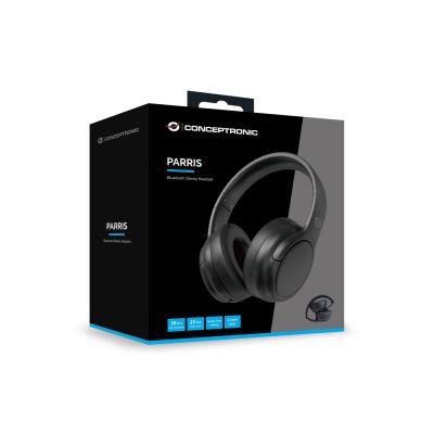 5. Conceptronic PARRIS03B słuchawki/zestaw słuchawkowy Przewodowy i Bezprzewodowy Opaska na głowę Połączenia/muzyka Bluetooth Czarny