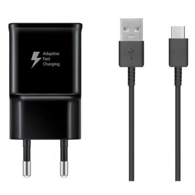 3. Ładowarka sieciowa Samsung EP-TA200EBE USB-A 15W z kablem EP-DR140ABE USB-A - USB-C (OOB Bulk - opakowanie zastępcze) - czarna