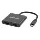2. Manhattan 154321 adapter kablowy 0,15 m USB Type-C 2 x HDMI Czarny