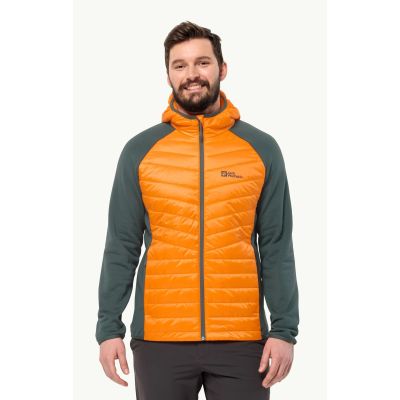 2. Kurtka męska hybrydowa Jack Wolfskin Routeburn Pro Hybrid M nieprzemakalna outdoorowa żółta (1710511_3285)