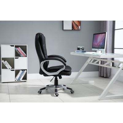 12. Activejet Fotel biurowy z masażem, podgrzewany YK7304 czarny