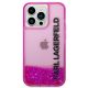 3. Etui Karl Lagerfeld Liquid Glitter Elong na iPhone 14 Pro Max - różowe