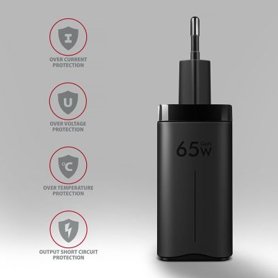 5. AXAGON ACU-DPQ65 Ładowarka sieciowa, GaN 65W, 3x port (USB-A + dual USB-C), PD3.0/QC4+/PPS/Apple