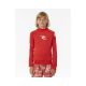 Lycra RIP CURL Brand Wave Upf L/S-Boy czerwony