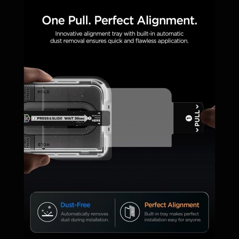 6. Szkło hartowane Spigen Glas.tR EZ Fit Pro HD AC Privacy 2-Pack prywatyzujące na iPhone Duo