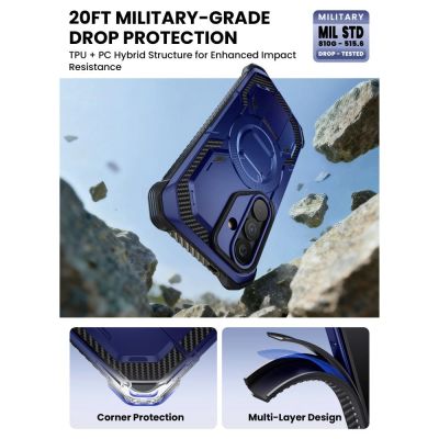6. Etui Supcase ArmorBox Mag MagSafe na Samsung Galaxy S26 - granatowo-czarne