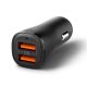 3. Ładowarka samochodowa Spigen Essential EV302 30 W 2-porty USB-A - czarna