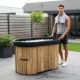 8. VIRTUFIT WANNA LODOWA OWALNA 500 LITRÓW IMITACJA DREWNA Z AKCESORIAMI