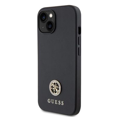 2. Etui Guess Strass Metal Logo do iPhone 15 Plus - czarne
