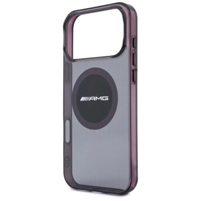 6. Etui Mercedes AMG IML Transparent Bicolor Block MagSafe na iPhone 18 Pro Max / 17 Pro Max - czarno-burgundowe