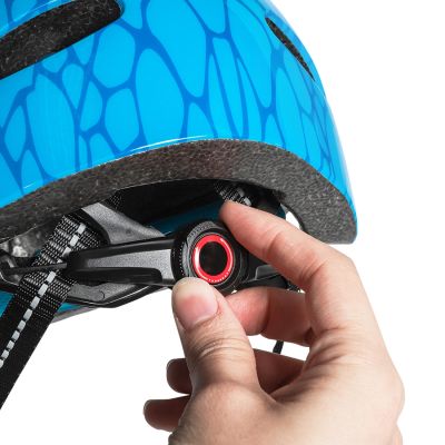 6. Kask rowerowy dziecięcy Wozinsky motyw smok lekki 50-54 cm - niebieski