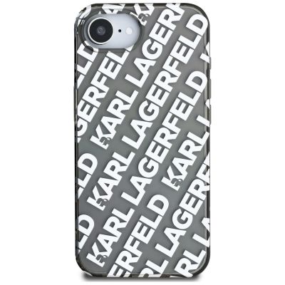 3. Etui Karl Lagerfeld IML Repeat Logo na iPhone 16e - srebrne