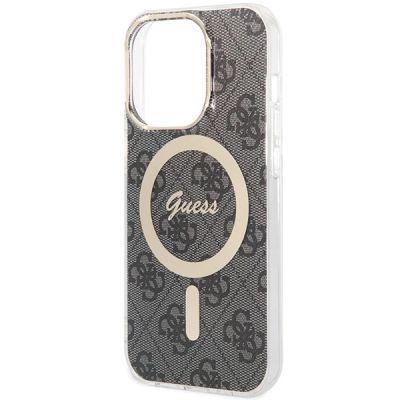 5. Etui Guess IML 4G MagSafe na iPhone 15 Pro - czarne