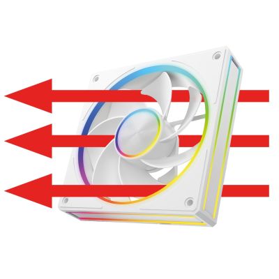 3. MODECOM VOLCANO LOOP 120 ARGB REVERSE FAN BIAŁY